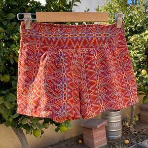 ARP burnt orange patterned shorts size XS